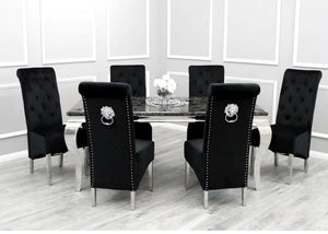 Black Velvet Sofia Chair