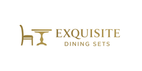 Logo for Exquisite Dining Sets with a chair and table icon on a white background