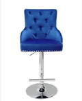 Majestic Blue Lion Knocker Bar Stool