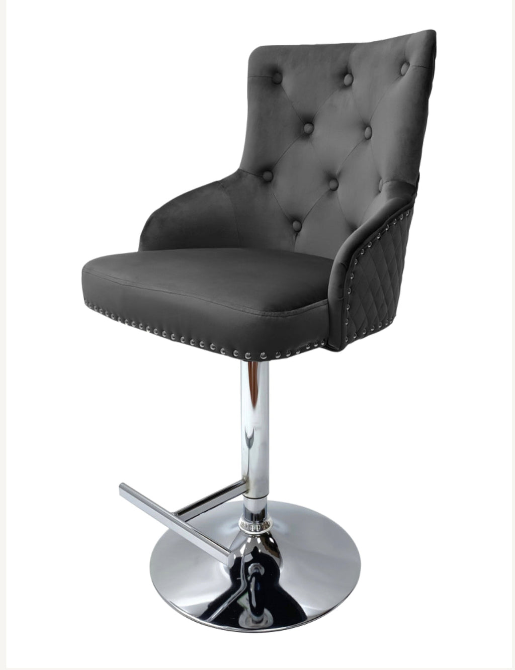 Majestic Dark Grey Bar Stool Lion knocker