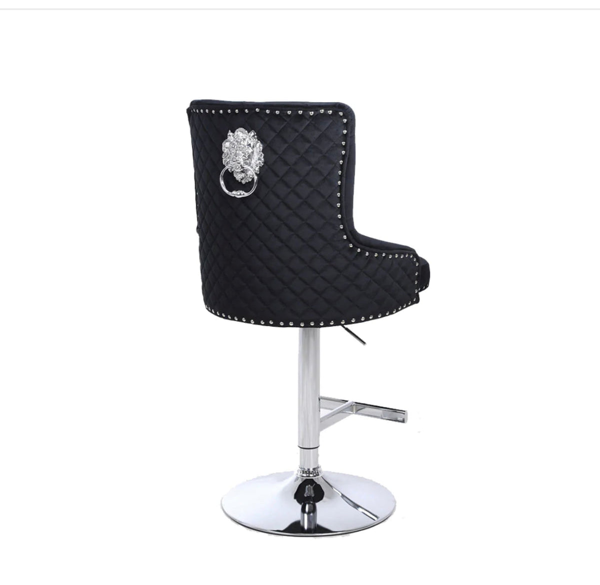 Majestic Black Lion Knocker Bar Stool