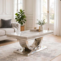 London White Marble & Gold Coffee Table White marble luxury coffee table