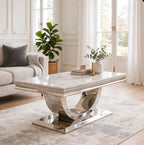 London White Marble & Gold Coffee Table White marble luxury coffee table