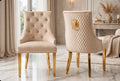 Majestic Gold Lion Knocker Dining Chairs Mink